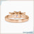 Classic 2.89 DEW Princess Moissanite Three Stones Engagement Ring