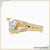 3.06 TW Trillion Cut Split Shank Hidden Halo Wedding Ring