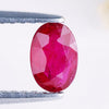Natural Ruby Gemstone, 0.53 CT Oval Shape Ruby July Birthstone for Custom Jewelry