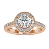 1.58 TCW Round Brilliant Cut Colorless Moissanite Halo Engagement Ring