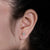 lab grown diamond screw back earrings