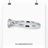 moissanite solitaire ring - diamondrensu