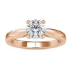 1.14 CT Round Cut Comfort-Fit Tapered Shank Simple Solitaire Engagement Ring