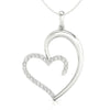 0.11 TW Round Moissanite Half Heart Outline Best Pendant for Women