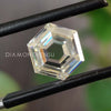 1.78 CT Unique Hexagon Rose Cut Near Colorless Loose Moissanite
