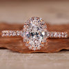Oval Lab-Grown Diamond Pavé 1 CT Ring
