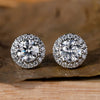 1.54 TCW Lab-Grown Diamond Stud Earrings with Halo