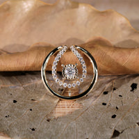 Round Lab-Grown Diamond Open Halo Pendant 0.3 TCW