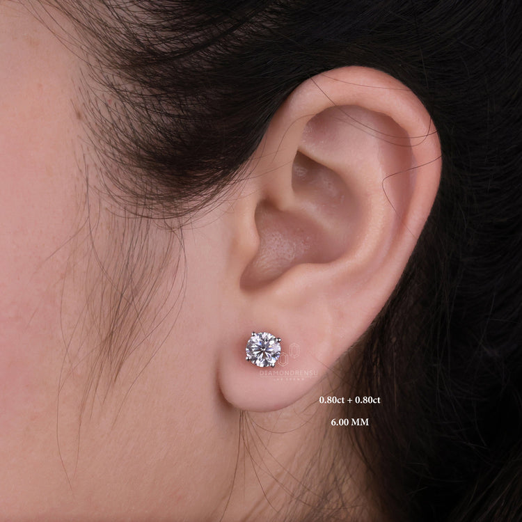 Round Brilliant Lab-Grown Diamond Stud Earrings 0.5 - 2.7 TCW