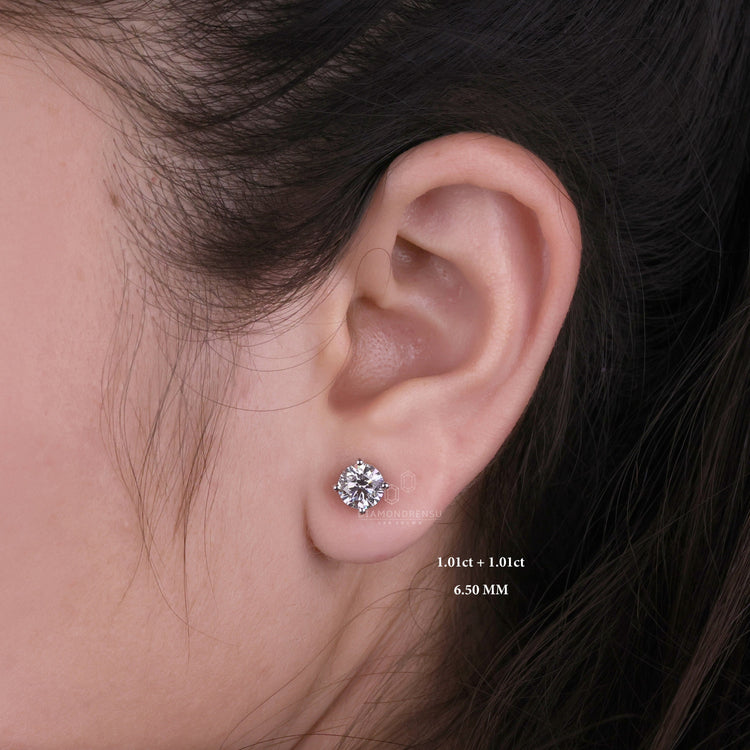 Round Brilliant Lab-Grown Diamond Stud Earrings 0.5 - 2.7 TCW