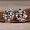 3.71 TCW Round Lab-Grown Diamond Earrings, Martini Style