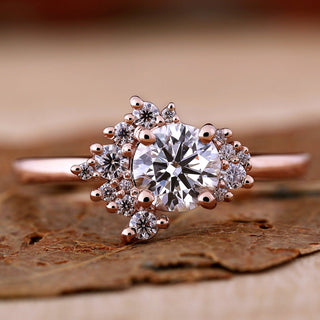 round lab grown diamond engagement ring