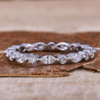 lab grown diamond floating bubble band