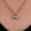 Round Lab Grown Diamond Solitaire Pendant