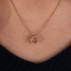 Round Brilliant Cut Lab Grown Diamond Circle Pendant