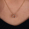 round cut diamond pendant