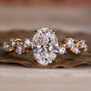 Oval Cut Lab-Grown Diamond Zig-Zag Pavé Band Ring 0.5 - 2 CT
