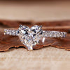 Heart Cut Lab-Grown Diamond Pavé Ring 1.5 CT