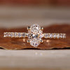 Oval Cut Lab-Grown Diamond Pavé Ring 0.5 CT