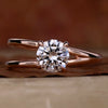 Round Brilliant Cut Lab-Grown Diamond Unique Solitaire Ring 1 - 3 CT