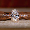 Oval Cut Lab-Grown Diamond Hidden Halo Pavé Ring 0.2 - 2 CT