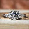 Muse Setting, 1.30 CT Round Lab Grown Diamond Engagement Ring