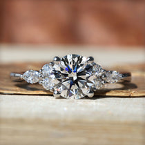 round lab grown diamond engagement ring