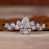 Pear Cut Lab-Grown Diamond Zig Zag Pavé Ring 0.6 - 2 CT