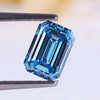 0.86 CT Emerald Cut Blue Lab Grown Diamond, Loose Diamond for Custom Engagement Ring