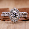 1.50 CT Round Diamond Engagement Ring, Matching Wedding Band