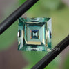 2.23 CT Carre Cut Aqua Green Color Loose Moissanite for Jewelry