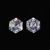 0.50 to 4.0 TCW Hexagon Step Cut Loose Moissanite Best Pair for Earrings