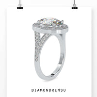 moissanite halo engagement rings - diamondrensu