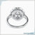 Unique 1.32 TCW Round Moissanite Art Deco Vintage Style Engagement Ring