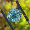 7.40 CT Cushion Brilliant Cut Cyan Blue Loose Moissanite for Wedding Ring