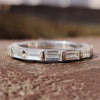 Straight Baguette Moissanite Eternity Wedding Band