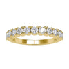 2.80 MM Round Cut Shared Prong Half Eternity Moissanite Wedding Band
