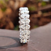 Eternity Wedding Band - 5.0 MM Oval Cut Colorless Moissanite Full Eternity Band, Stackable Matching Band