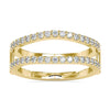 0.52 TCW Round Brilliant Cut Moissanite Guard Wrap Enhancer Wedding Band