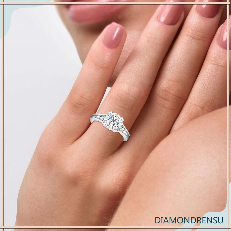 moissanite wedding ring - diamondrensu