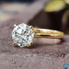 Octagon Cut Moissanite Cathedral Setting Solitaire Ring 2.6 CT