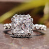 Princess Cut Moissanite Floating Bubble Ring 1.8 CT