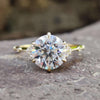Antique Vintage, 2.43 TCW Round Brilliant Cut Moissanite Muse Engagement Ring