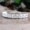 1.77 TCW Cushion Brilliant Cut Moissanite Eternity Wedding Band