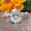 Rope Pave Hidden Halo 2.20 TCW Oval Moissanite Engagement Ring