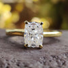 1.25 CT Cushion Cut Amazing Cathedral Set Moissanite Engagement Ring