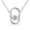 0.12 TCW Round Brilliant Cut Colorless Moissanite Classic Clip Pendant