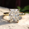 4.06 CT Colorless Radiant Cut Solitaire Moissanite Engagement Ring