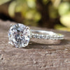 Round Moissanite Embellished Gallery Pave Halo Ring 1.9 CT