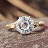 Round Moissanite Classic Antique Vintage Ring 2.1 TCW